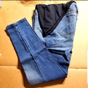 Maturity Crossover Panel Skinny Crop Jeans